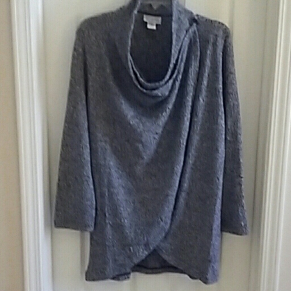 Draping tweed sweater